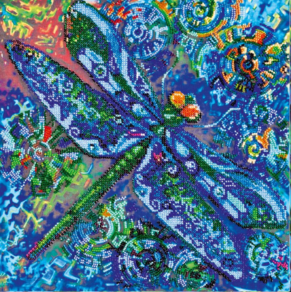 Perlenstickerei-Set Libelle DIY