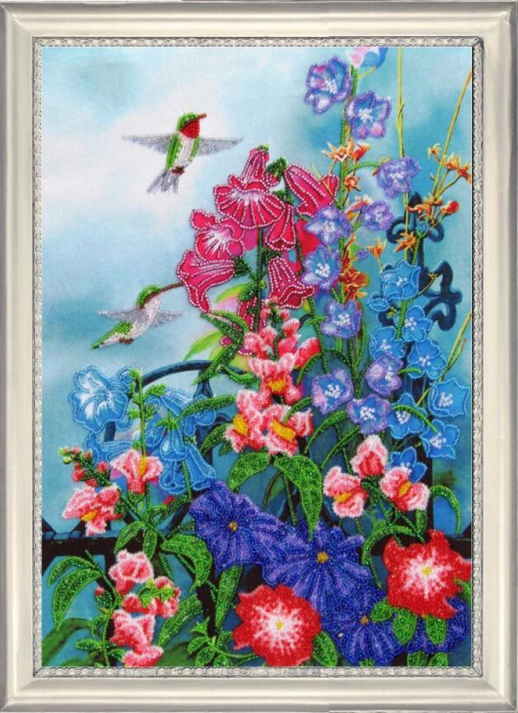 Bead Embroidery Kit Flowers DIY