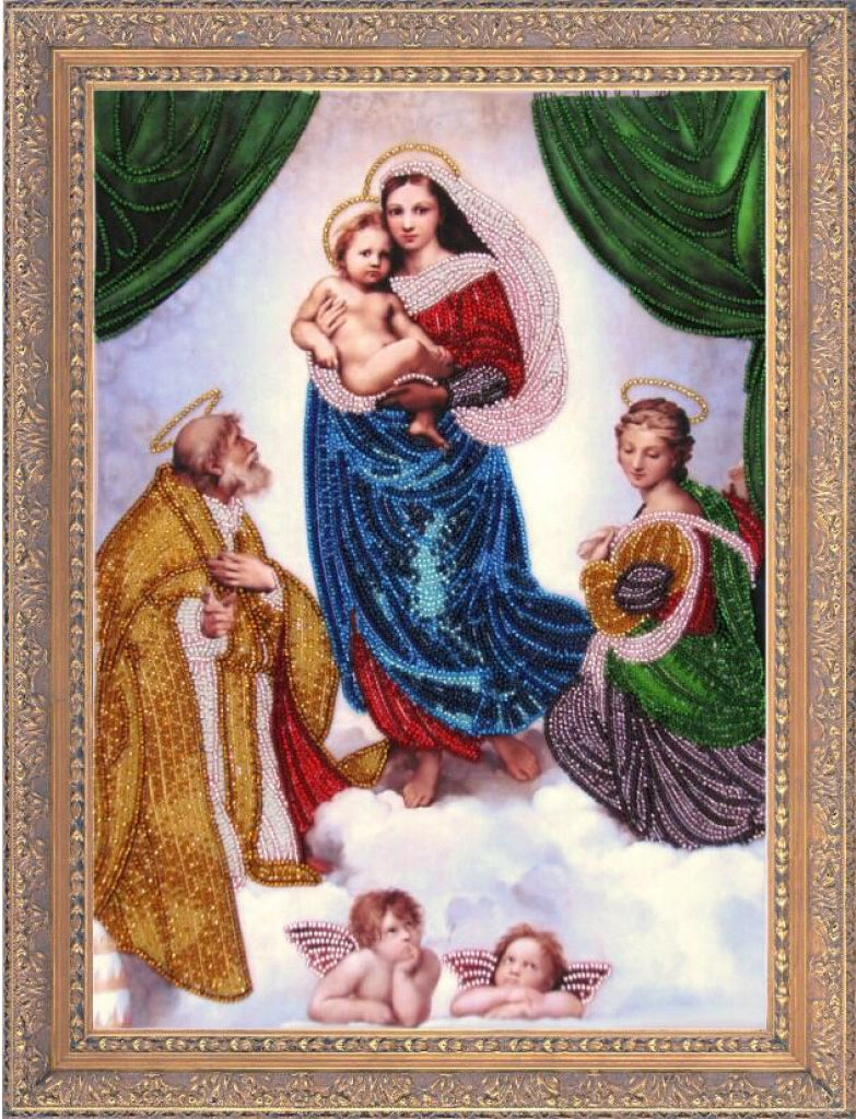 Kit de broderie de perles La Madone Sixtine DIY