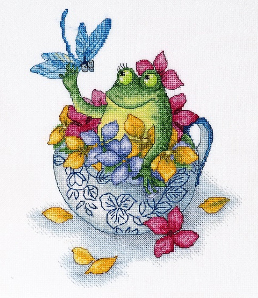 Counted Cross Stitch Kit Frog DIY Alisena
