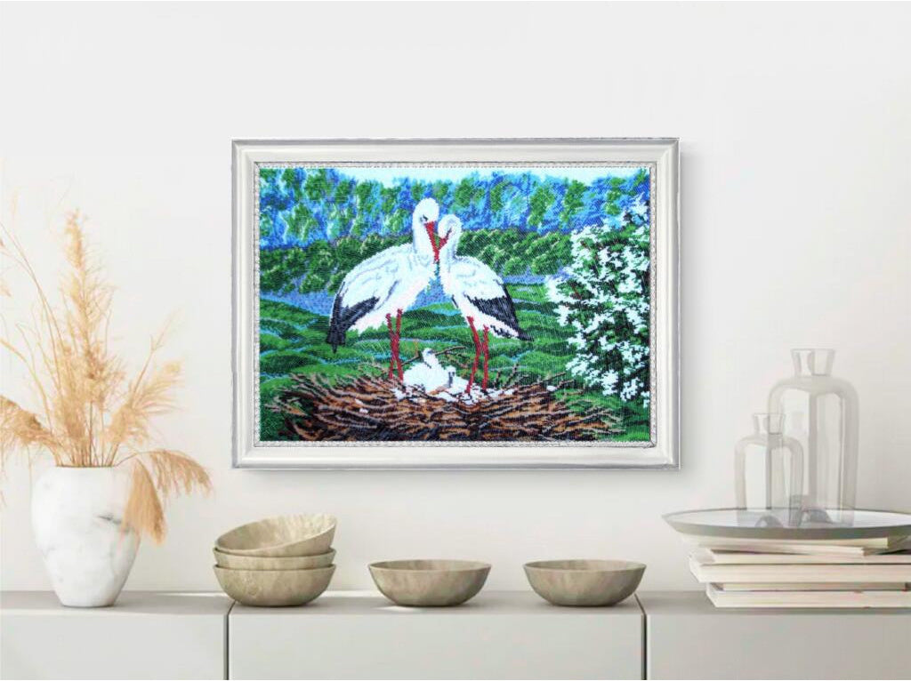 Kit de broderie de perles Cigognes DIY
