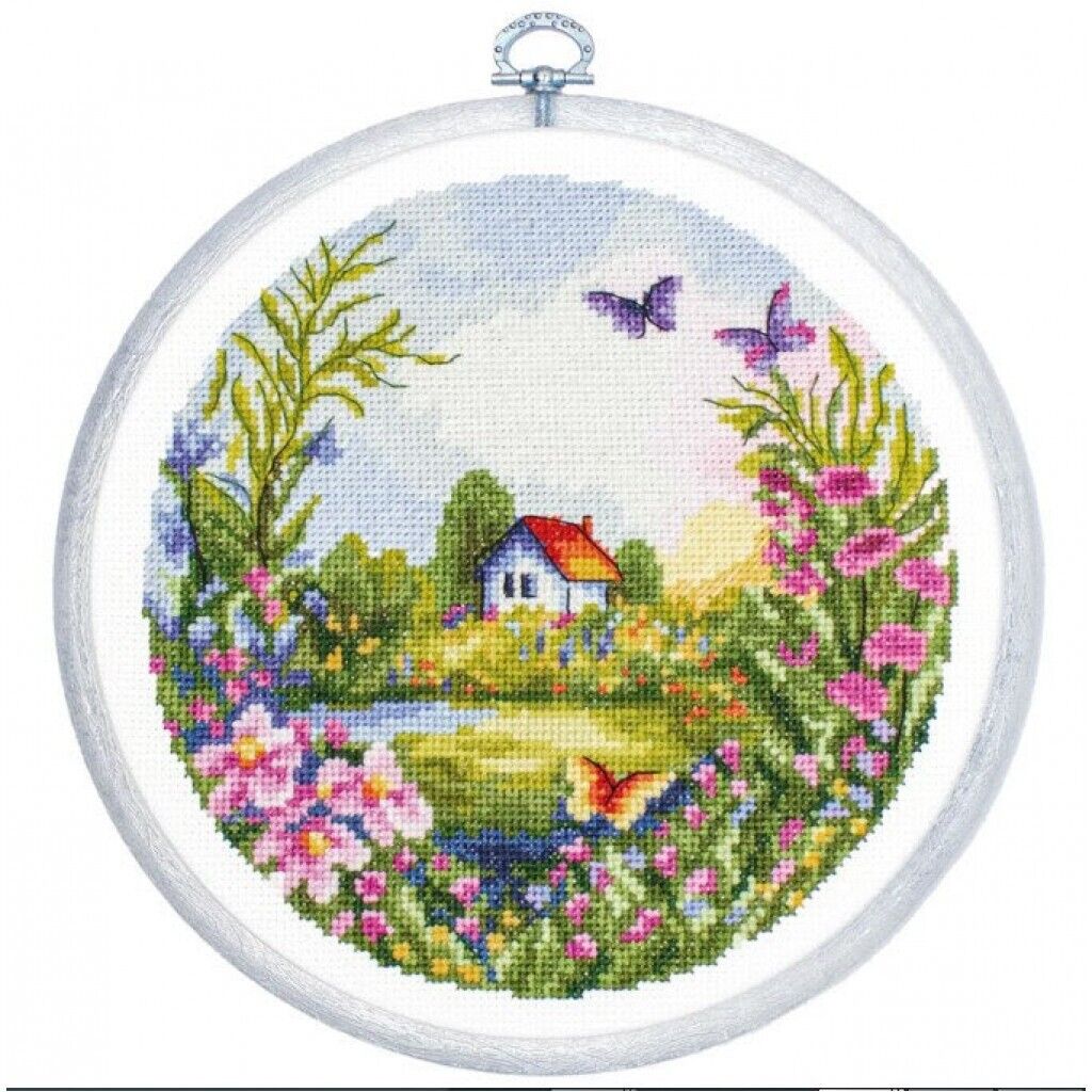 Counted Cross Stitch Kit Summer DIY Luca-S Unprinted canvas