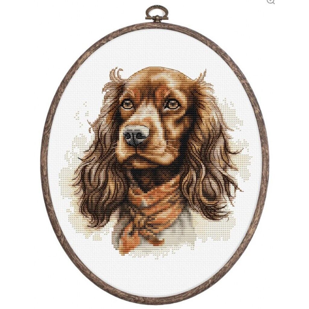 Counted Cross Stitch Kit Spasniel Dog Luca-S DIY Unprinted canvas
