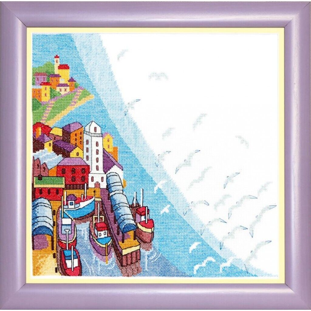Counted Cross Stitch Kit Bright summer DIY Unprinted canvas