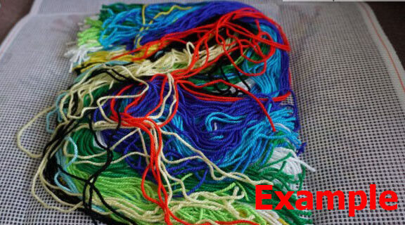 Tapestry Pillow Cover DIY kit "Fire and ice" Needlepoint kit Printed canvas