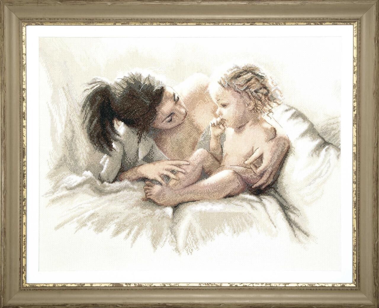 Counted Cross Stitch Kit Warm morning DIY Unprinted canvas