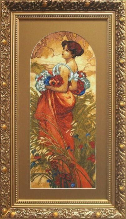 Counted Cross Stitch Kit Summer DIY Unprinted canvas