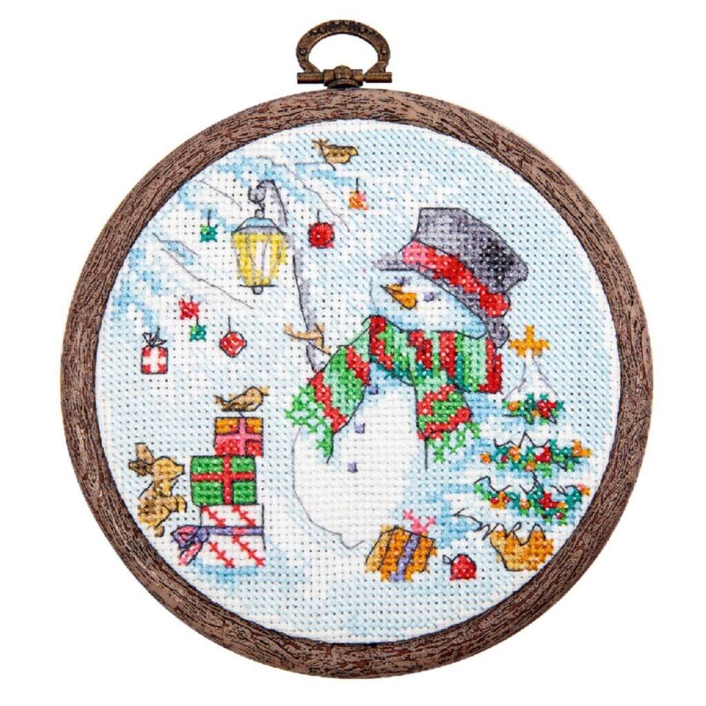 Counted Cross Stitch Kit Winter holidays DIY Unprinted canvas