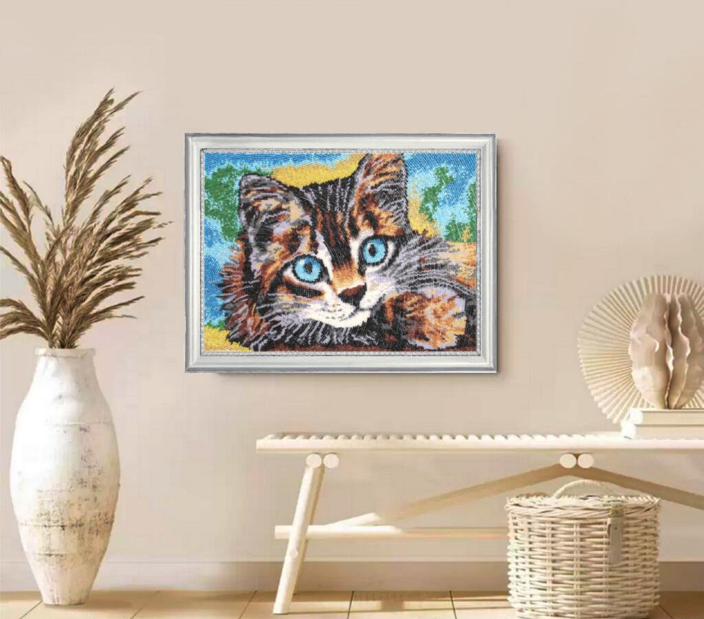 Full Bead embroidery kit Cat DIY