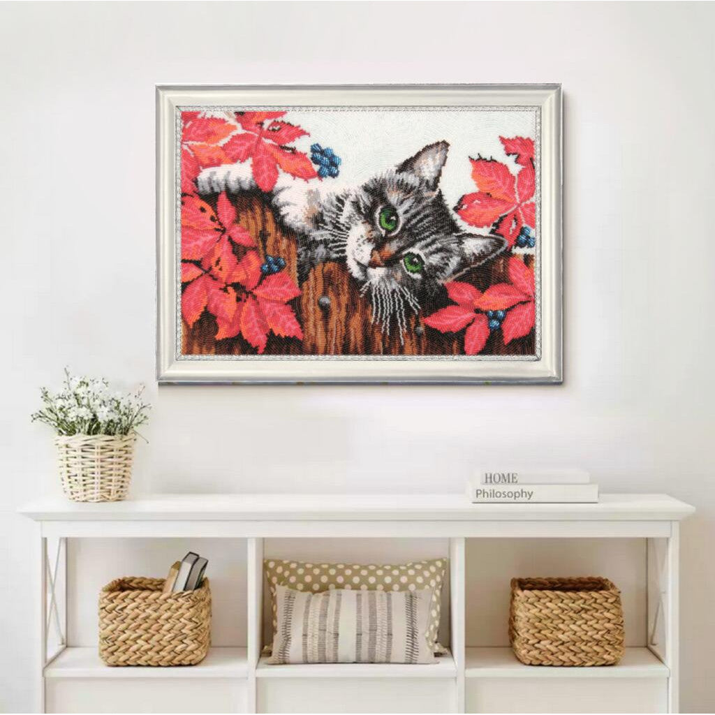 Full Bead embroidery kit Cat DIY