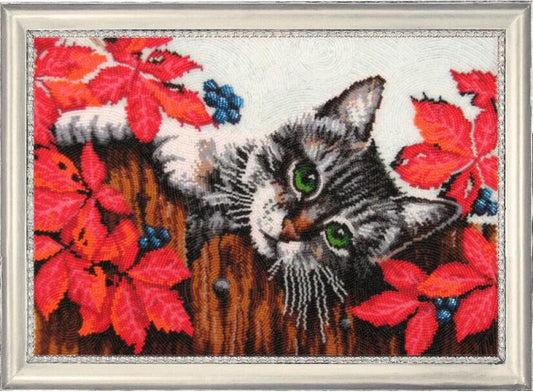 Kit complet de broderie de perles Chat DIY