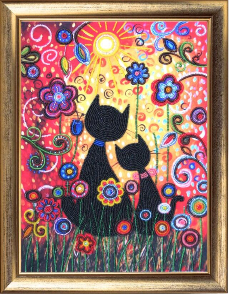 Kit de broderie de perles Chats DIY