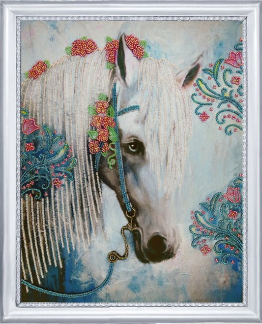 Bead embroidery kit Horse DIY