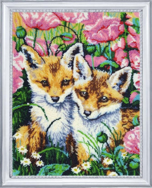 Bead embroidery kit Fox DIY