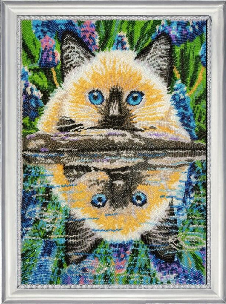 Full Bead embroidery kit Cat DIY