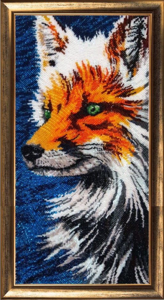 Bead embroidery kit Fox DIY