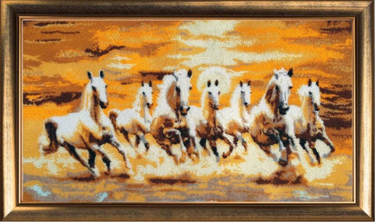 Bead embroidery kit Horses DIY
