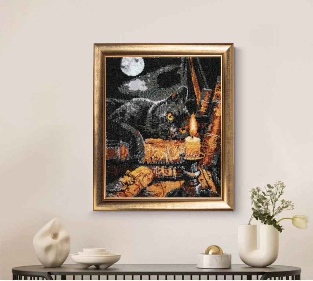 Full Bead Embroidery Kit "Cat" DIY