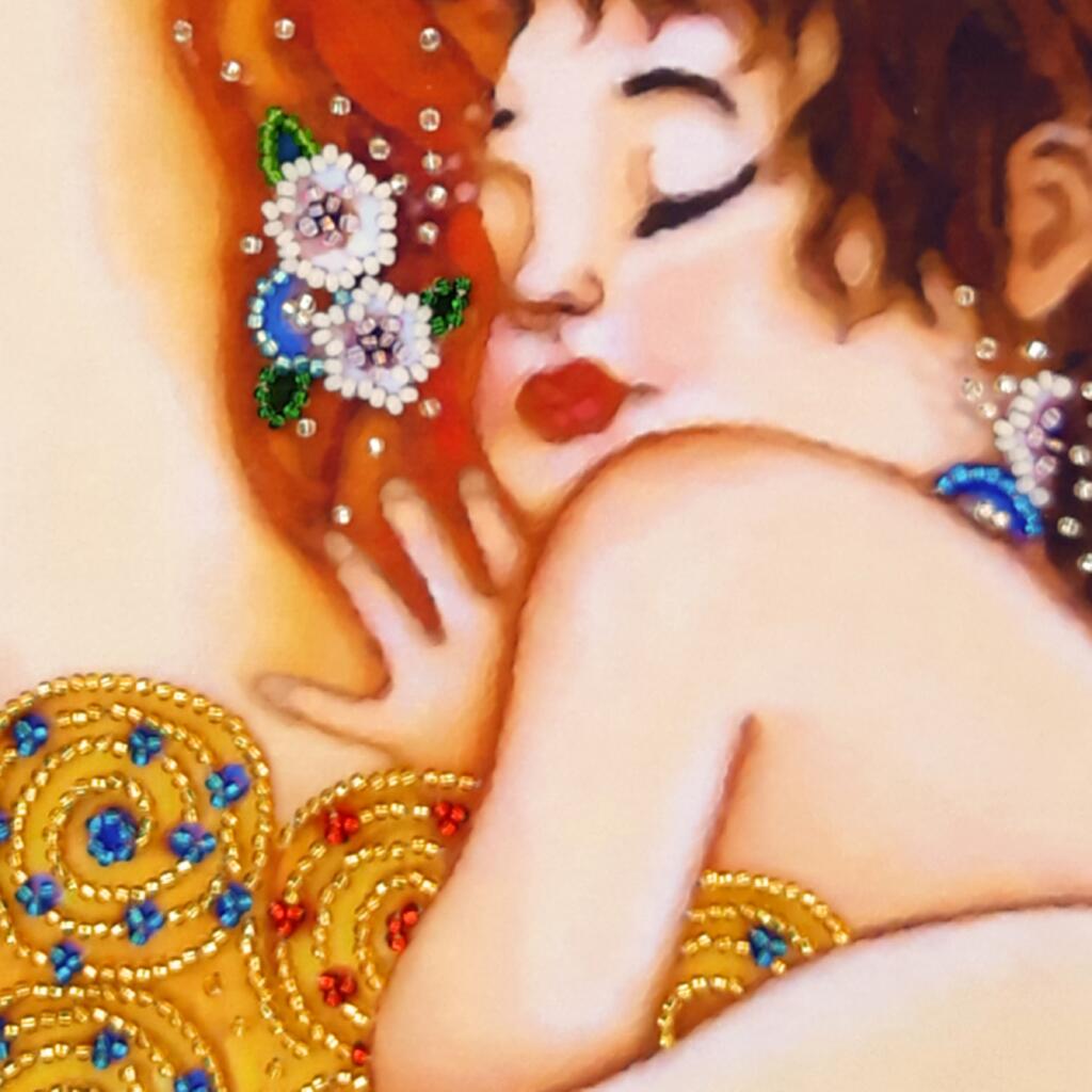 Bead embroidery kit Mother and child Klimt DIY