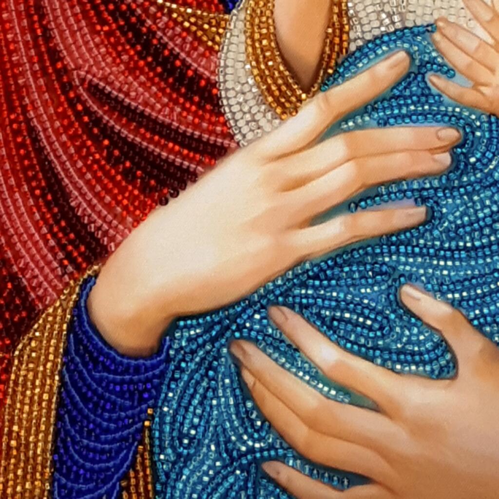 Kit de broderie de perles Madonna avec Jésus DIY