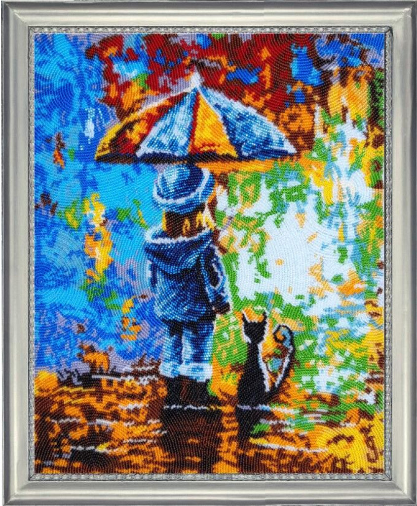 Bead embroidery kit Under rain DIY