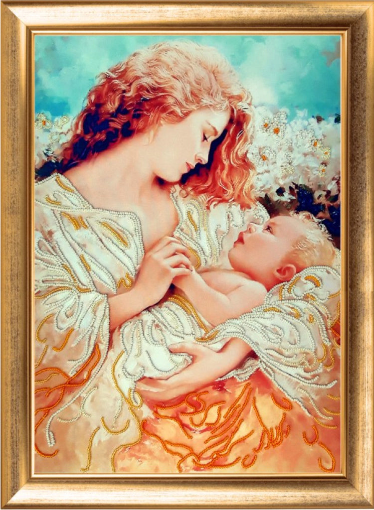 Bead embroidery kit Mom's happiness DIY