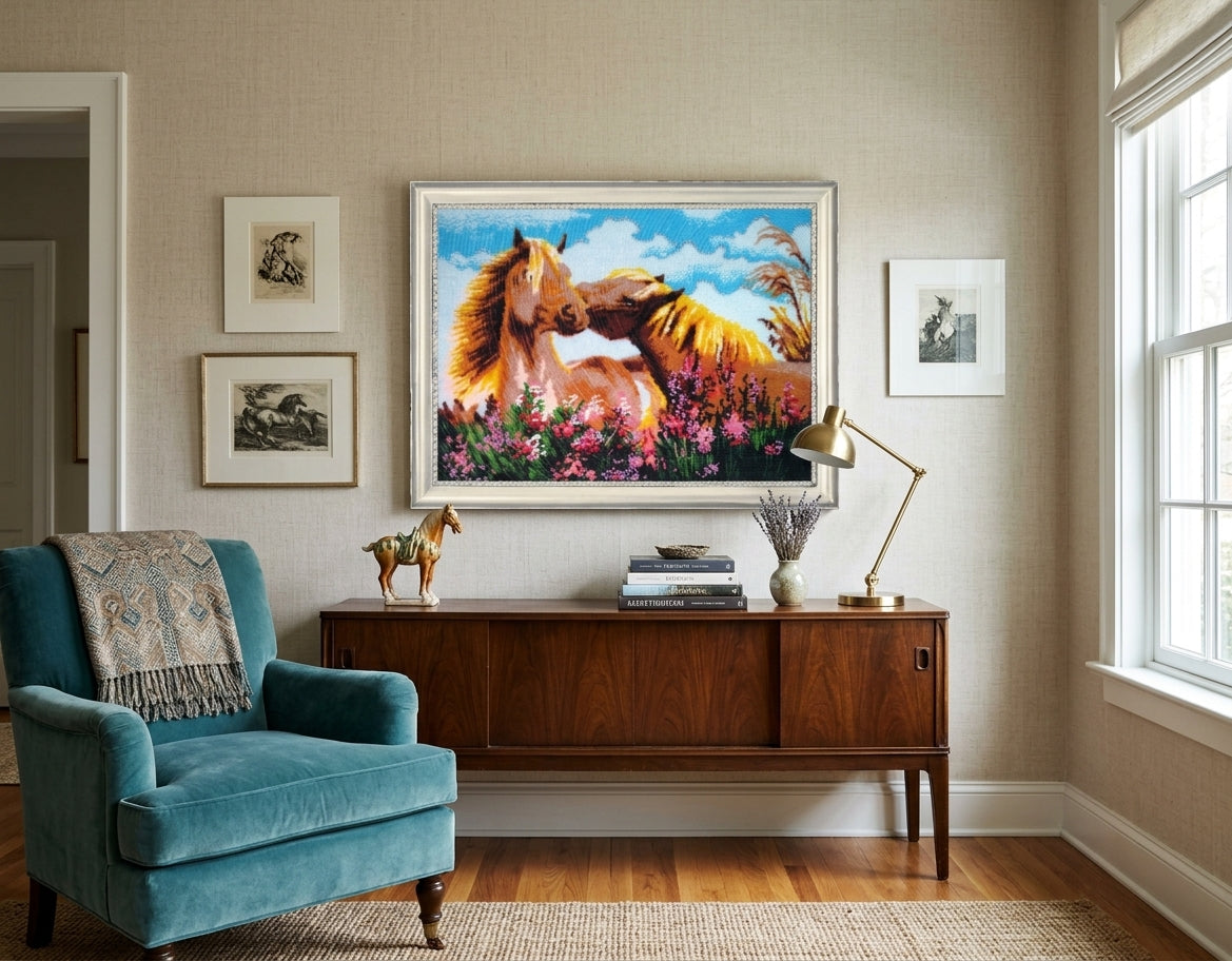 Full Bead embroidery kit "Horses" DIY