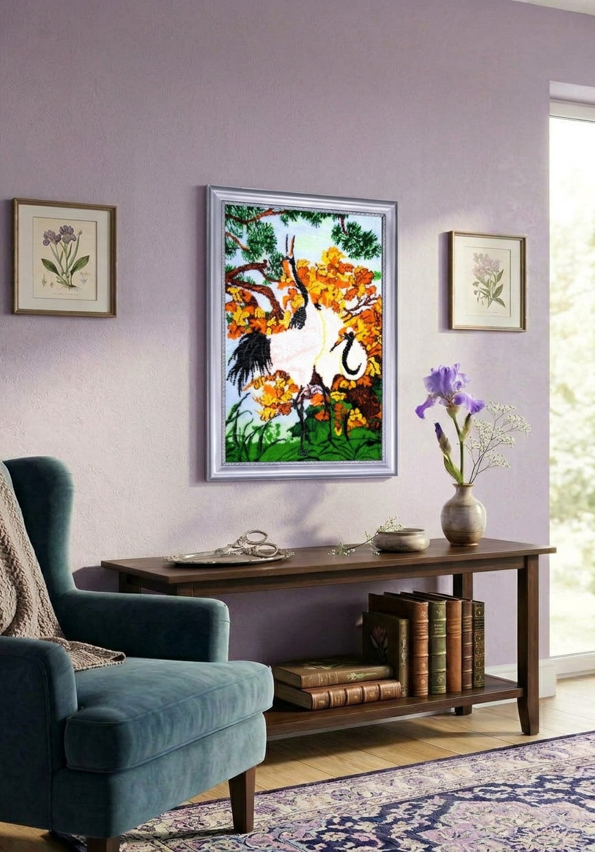 Bead Embroidery Kit "Cranes" DIY