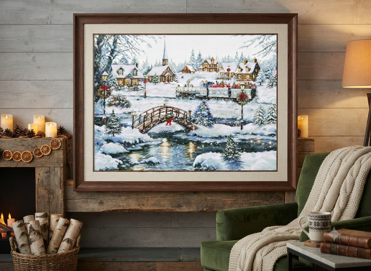 Kit de broderie au point de croix compté Santa Luca-S DIY Toile non imprimée