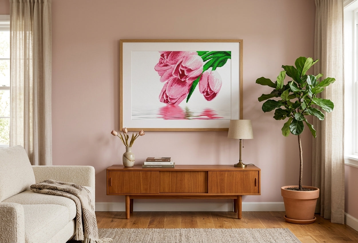 Bead Embroidery Kit "Tulips Flowers' DIY