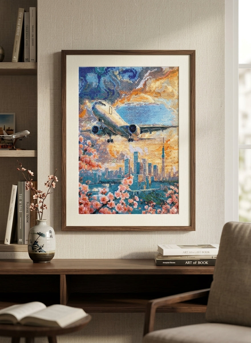 Counted Cross stitch kit "Higher Than the Sky" DIY by Abris Art