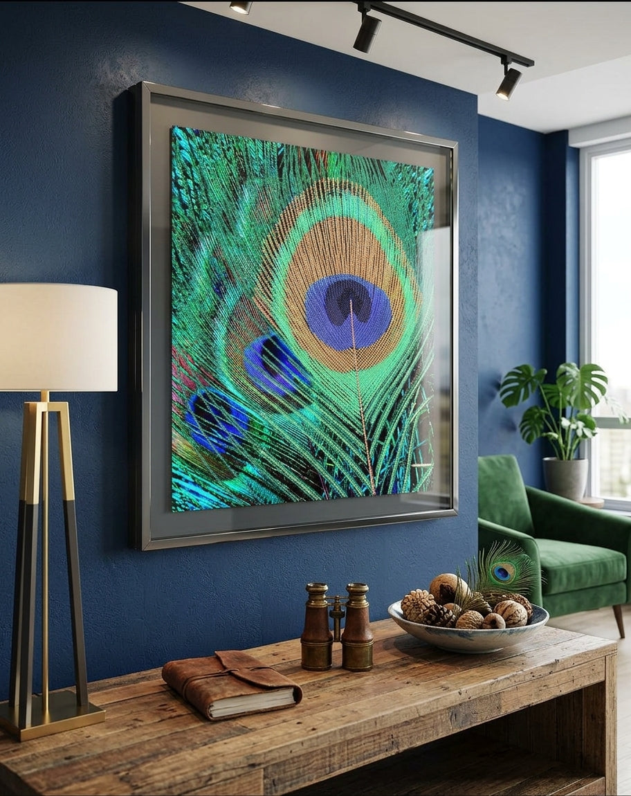 Bead Embroidery Kit "Peacock feather" DIY