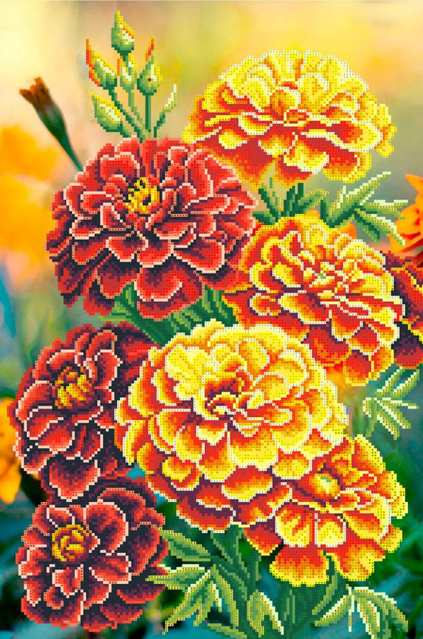 Kit de broderie de perles Marigold DIY Point de croix de perles