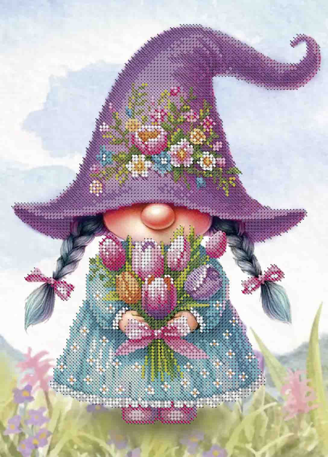 Perlenstickerei-Set, Mimosenblüten, Perlennadelspitze, Perlenstickerei, Perlenstickerei