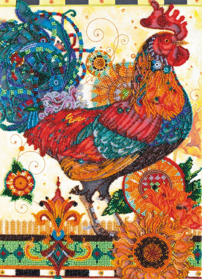 Perlenstickerei Kit Hahn Huhn Hahn DIY