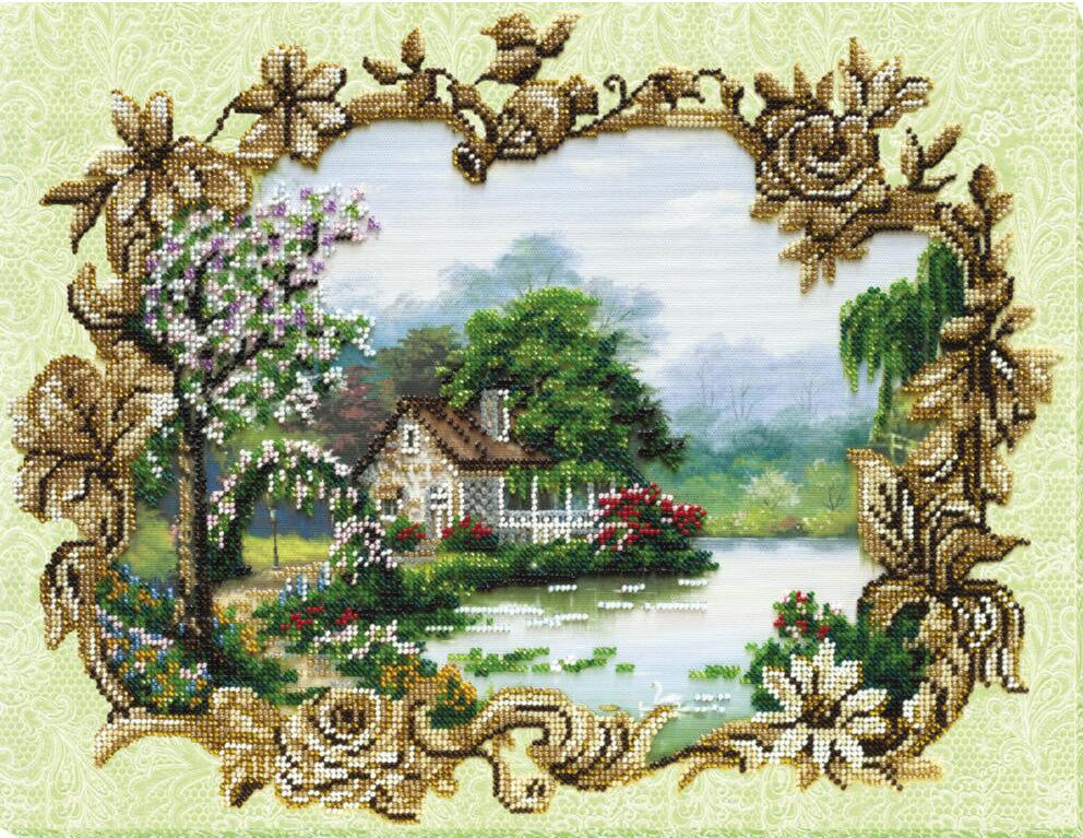 Bead Embroidery Kit On the water DIY Abris Art
