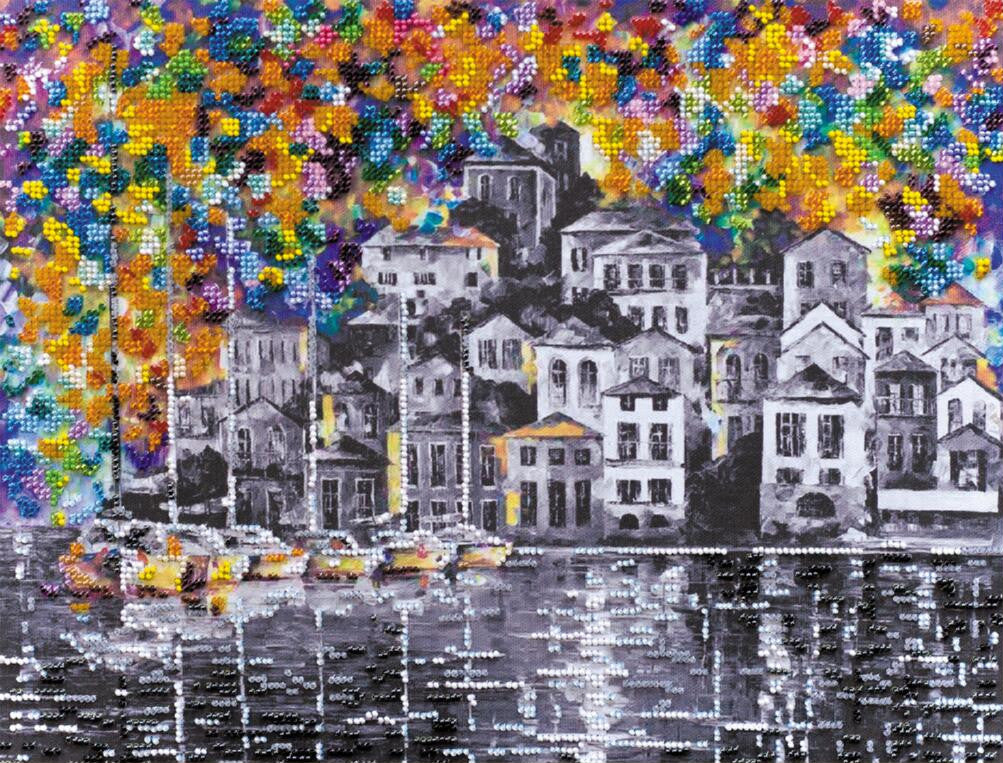 Bead Embroidery Kit City DIY Abris Art