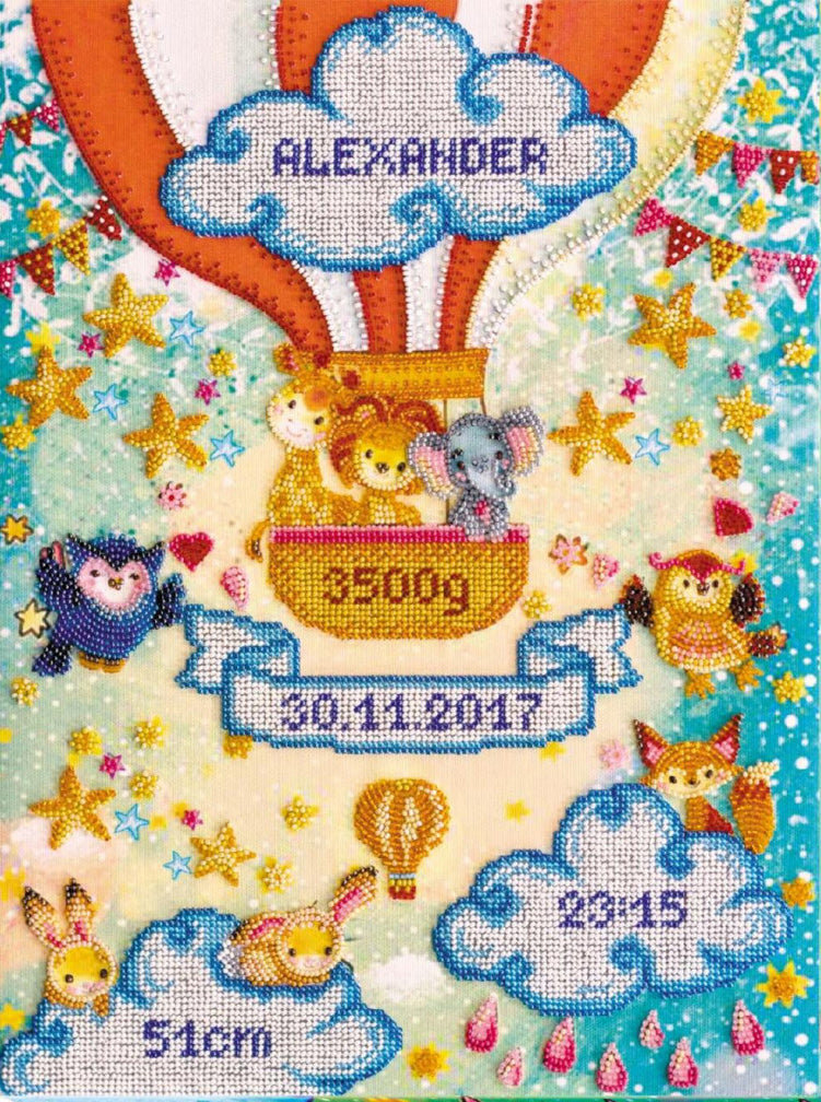 Kit de broderie de perles pour bébé métrique DIY