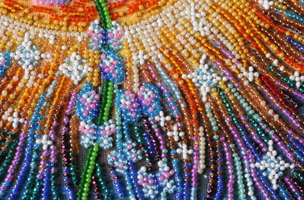 Bead Embroidery Kit Flower DIY Abris Art