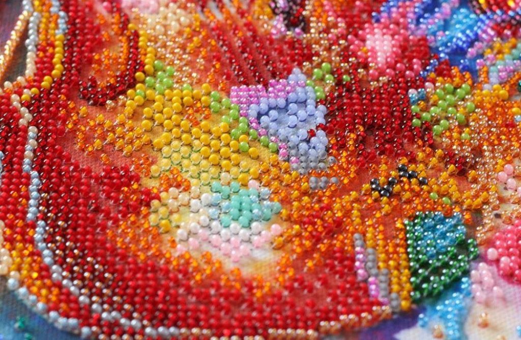 Bead Embroidery Kit Violin sounds DIY Abris Art