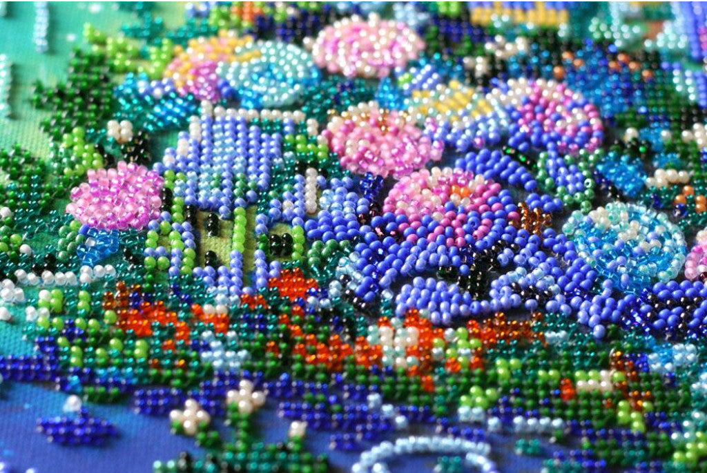 Kit de broderie de perles Cozy world DIY