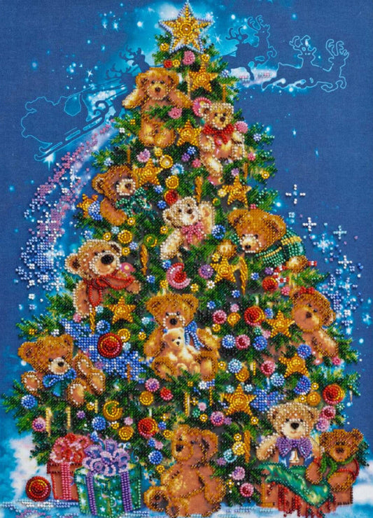 Kit de broderie de perles pour sapin de Noël DIY