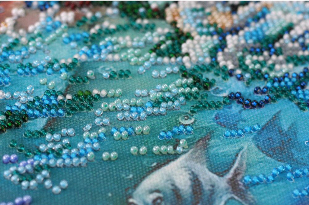 Bead Embroidery Kit Mermaid DIY Abris Art