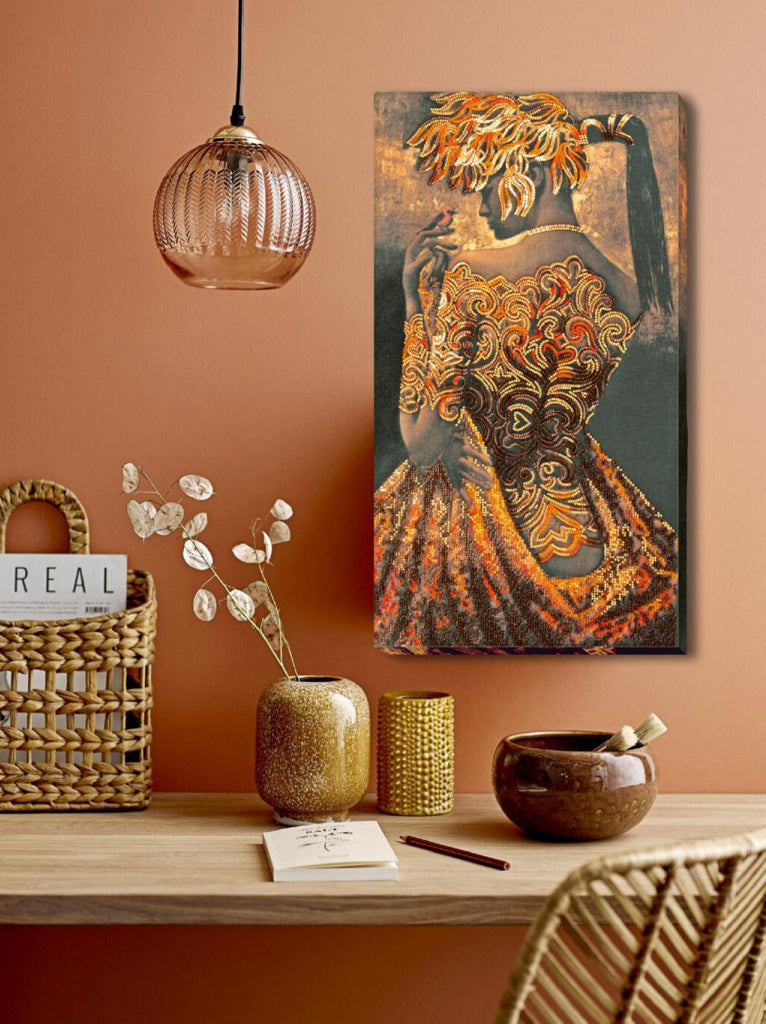 Bead Embroidery Kit Gold of the night DIY Abris Art