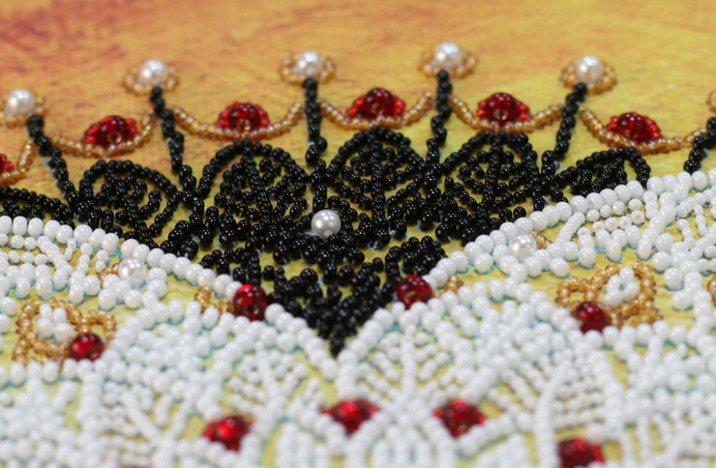 Bead Embroidery Kit Lacy heart DIY Abris Art