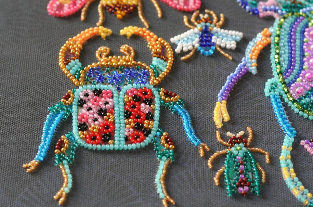 Bead Embroidery Kit Beetles DIY Abris Art