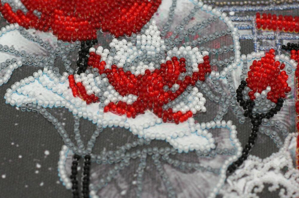 Bead Embroidery Kit Japan Red sun DIY Abris Art