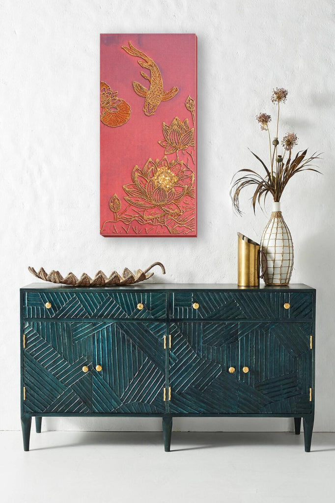 Bead Embroidery Kit Red fish DIY Abris Art