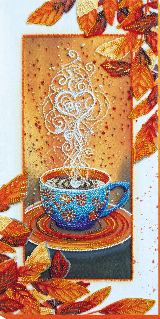 Bead Embroidery Kit Autumn latte DIY Abris Art
