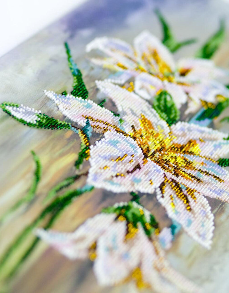 Perlenstickerei-Set Lilienblumen DIY